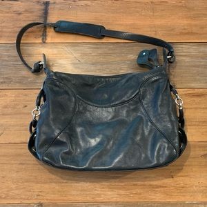 Francesco Biasia Genuine Leather Black Shoulder Purse